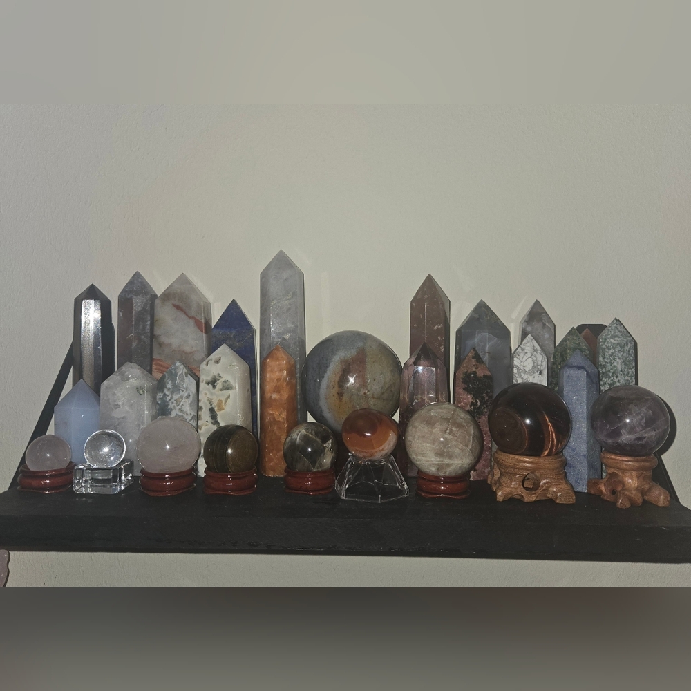 Crystal Tower and Sphere Collection